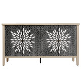 Modern 4-Door Sideboard Buffet Cabinet with Adjustable Shelves