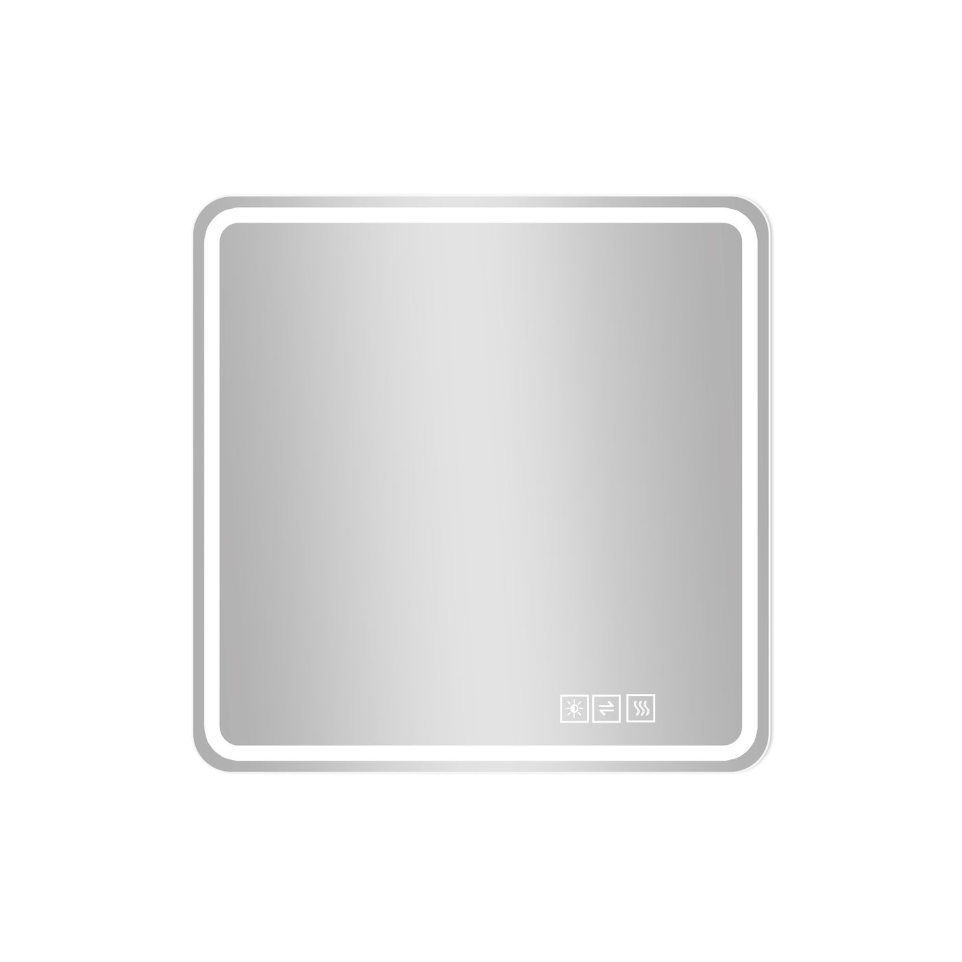 36x36" LED Bathroom Mirror Anti-Fog Tri-Color Rust-Resistant
