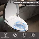 Smart Toilet with Bidet Built in, Bidet Toilet with Heated Seat, Foot Kick