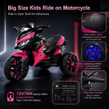 Kids Motorcycle Ride-On Motorcycle 3-Wheels Battery Powered Motorbike  Rechargea