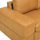 Modular Leather Sectional Sofa Ginger 144"