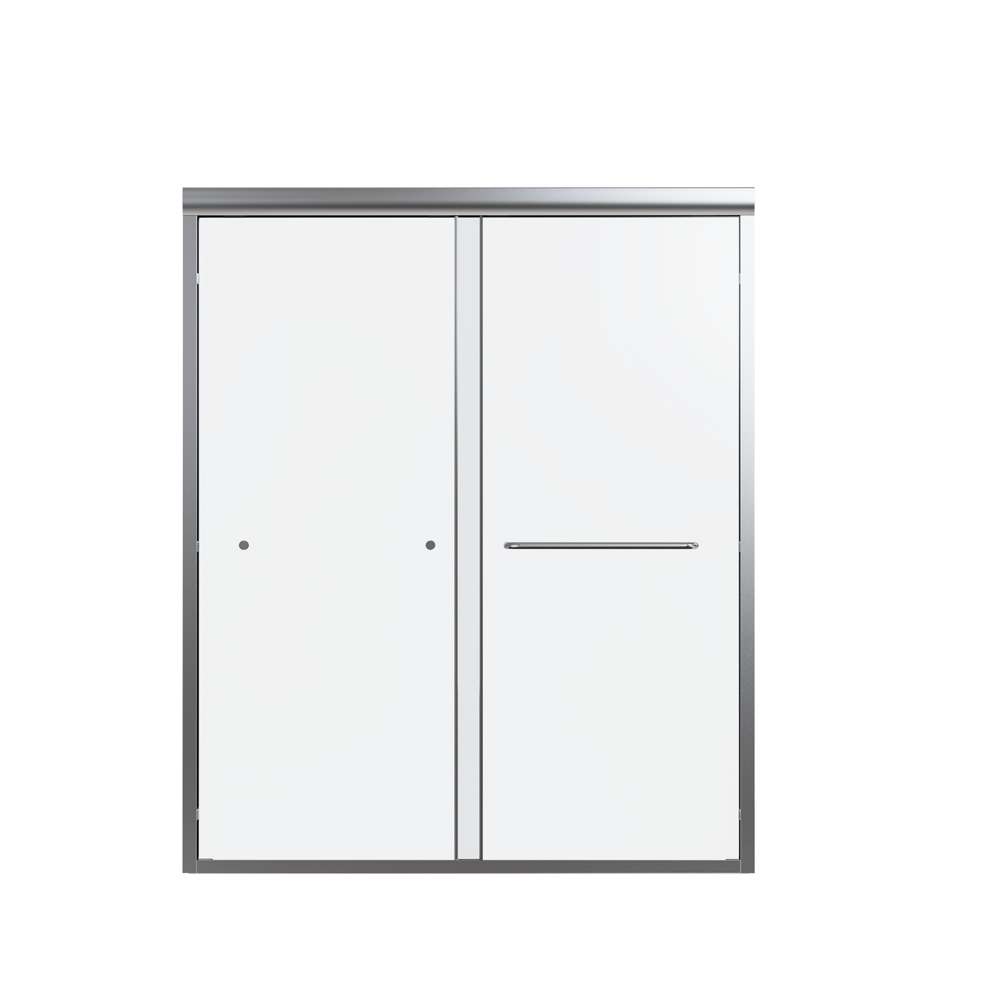 Semi-Frameless Double Sliding Shower Door 56"-60"W x 72"H Chrome