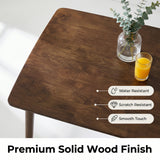 Solid Wood Dining Table Walnut 50"