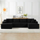 Corduroy Cloud U-Shaped Modular Sectional Sofa