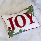 Bed Pillow White/Red
