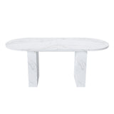 Engineered Wood Dining Table White 37"