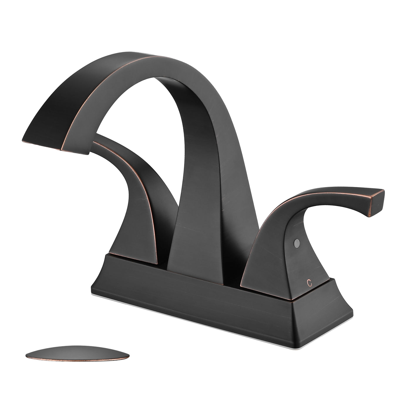 4 Inch Centerset Bathroom Sink Faucet Two Handle Oil Rubbed Bronze
