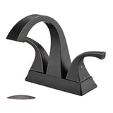 4 Inch Centerset Bathroom Sink Faucet Two Handle Oil Rubbed Bronze