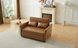 Brown Convertible Sleeper Sofa Bed with USB Ports 51.57