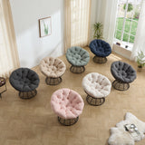 Metal Outdoor Chair Swivel Beige