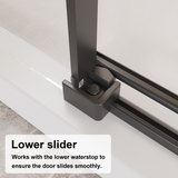 48.in W x 72.in H Frameless Shower Door Single Sliding