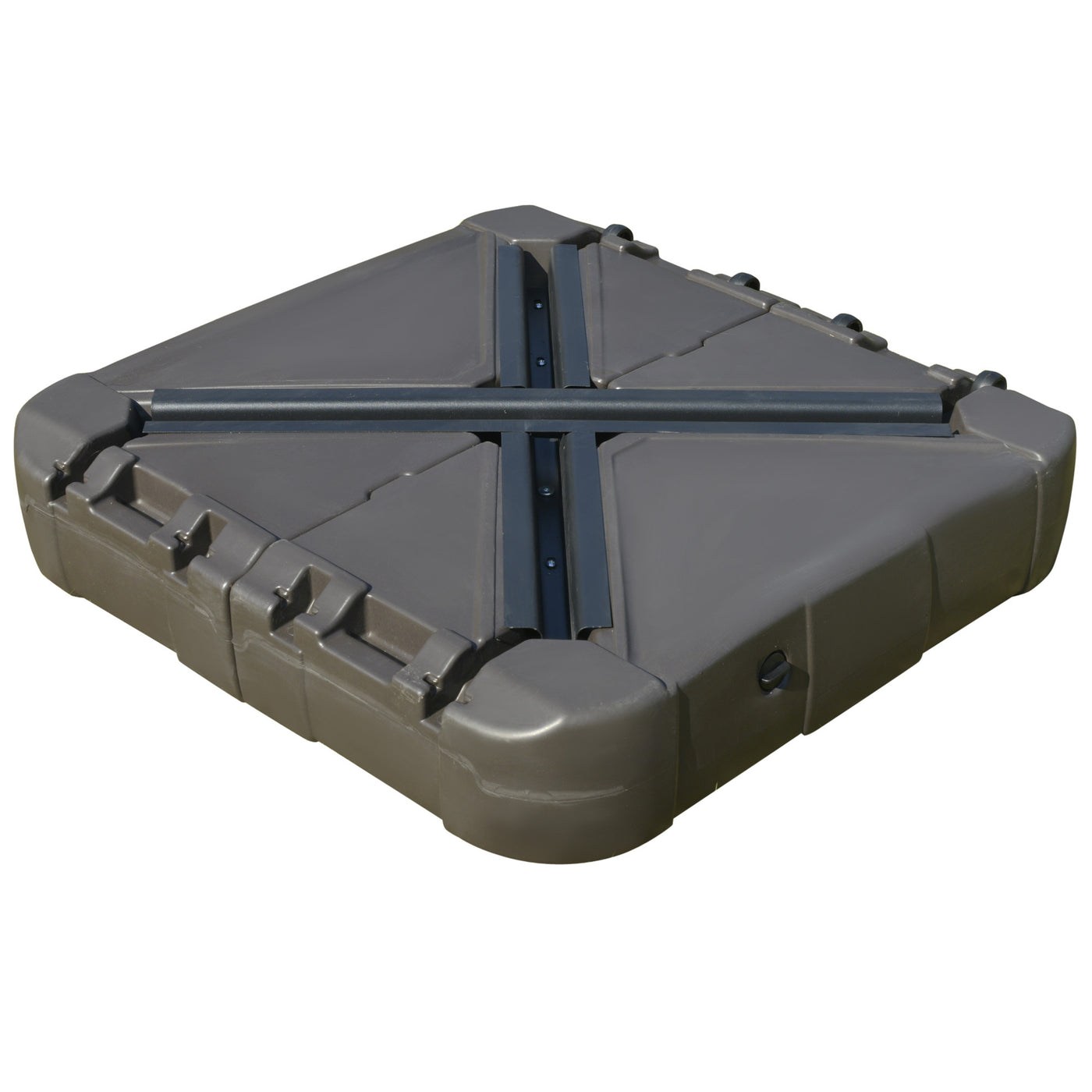 Square Cantilever Patio Umbrella Base with 4 Wheels 330lb