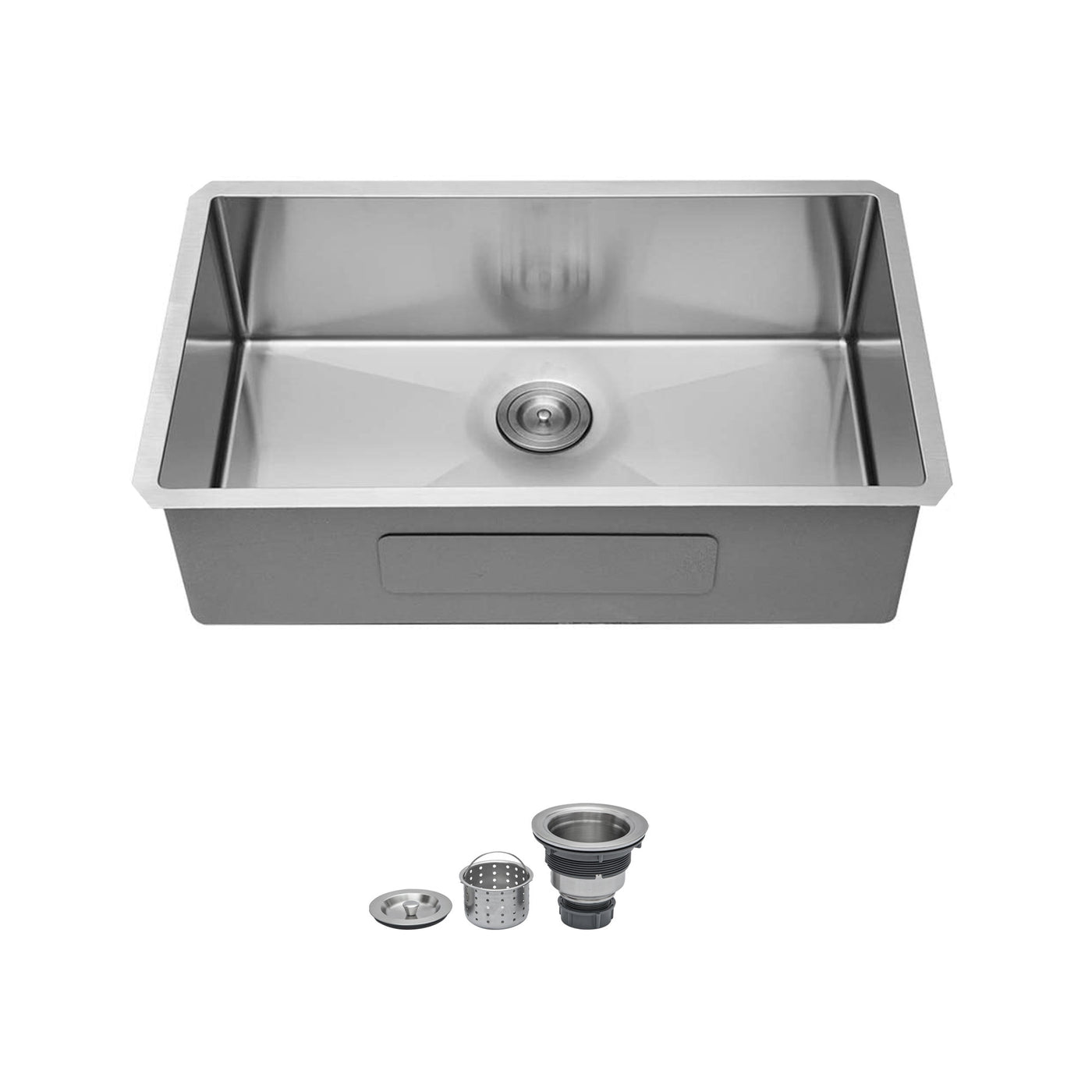 30" Undermount Stainless Steel Kitchen Sink Single Bowl 16 Gauge