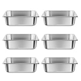 6 Pack Stainless Steam Hotel Pans, 1/2 Size Table Steam Pan