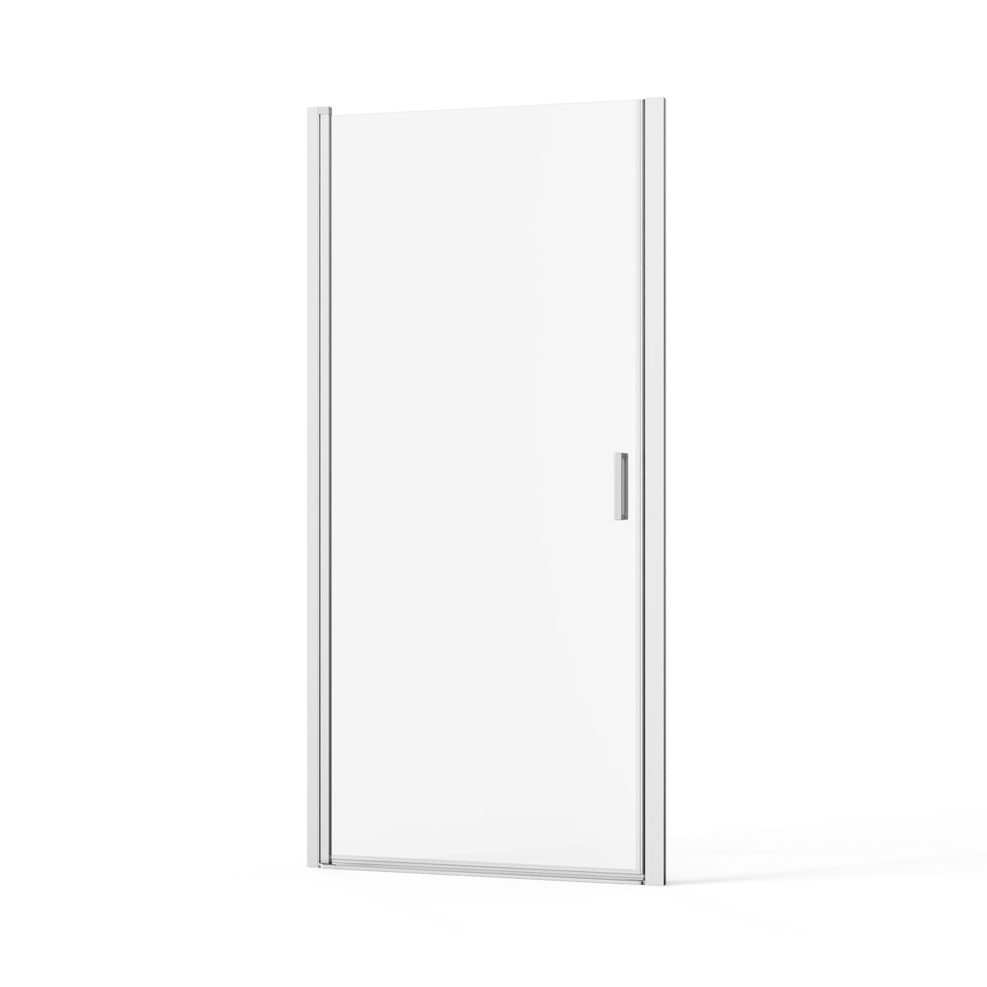 34"x72" Pivot Shower Door Tempered Glass Chrome Semi-Frameless