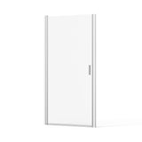34"x72" Pivot Shower Door Tempered Glass Chrome Semi-Frameless