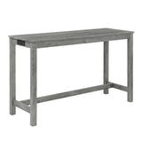 Solid Wood Bar Table Set Grey