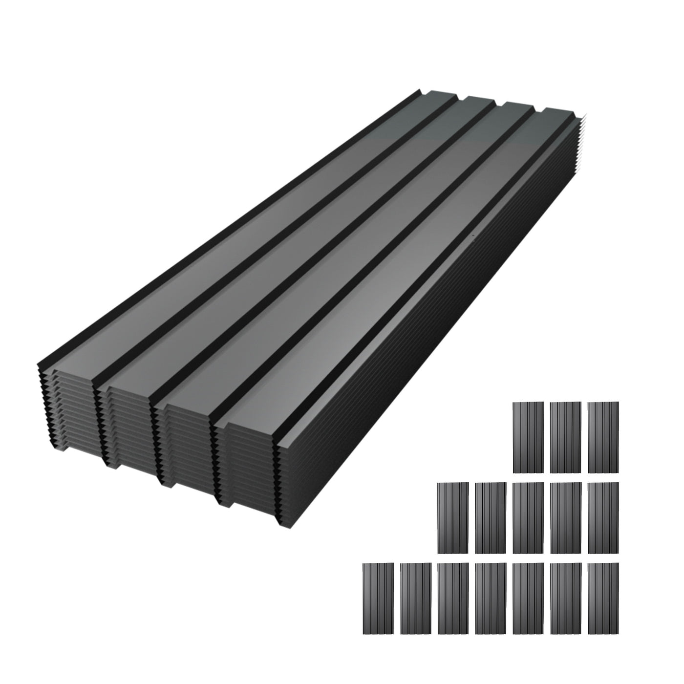 61" Galvanized Metal Roof Panels 15 Pack Waterproof Heavy Duty
