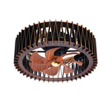 20" Modern Flush Mount Fan Light, Ceiling Fans