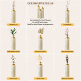 Large Glazed Metal Droplet Vase - White Modern Home Decor