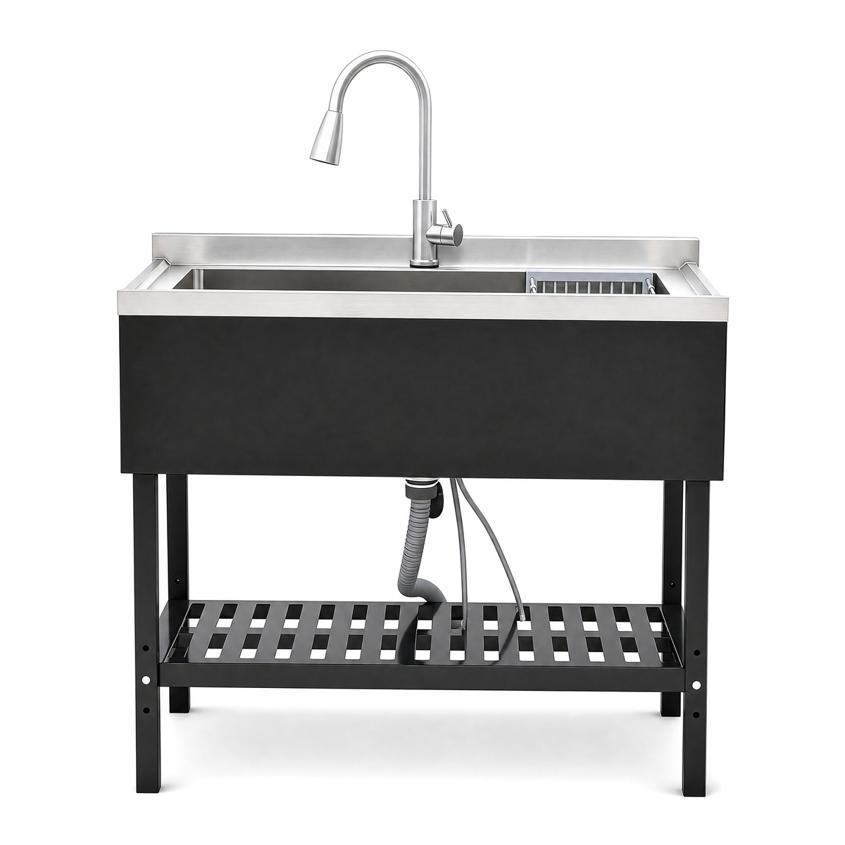 Stainless Steel Utility Sink, Freestanding Sink 1