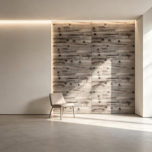 8-Pack 3D Faux Wood Polyurethane Wall Panels