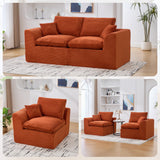 2 Seater Modular Sectional Sofa Cloud Couch Removable Covers