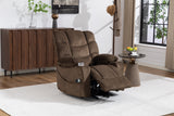 Velvet Recliner Power with Massage Brown