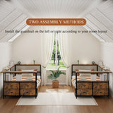 Twin Engineered Wood Platform Bed with Storage Drawers Black