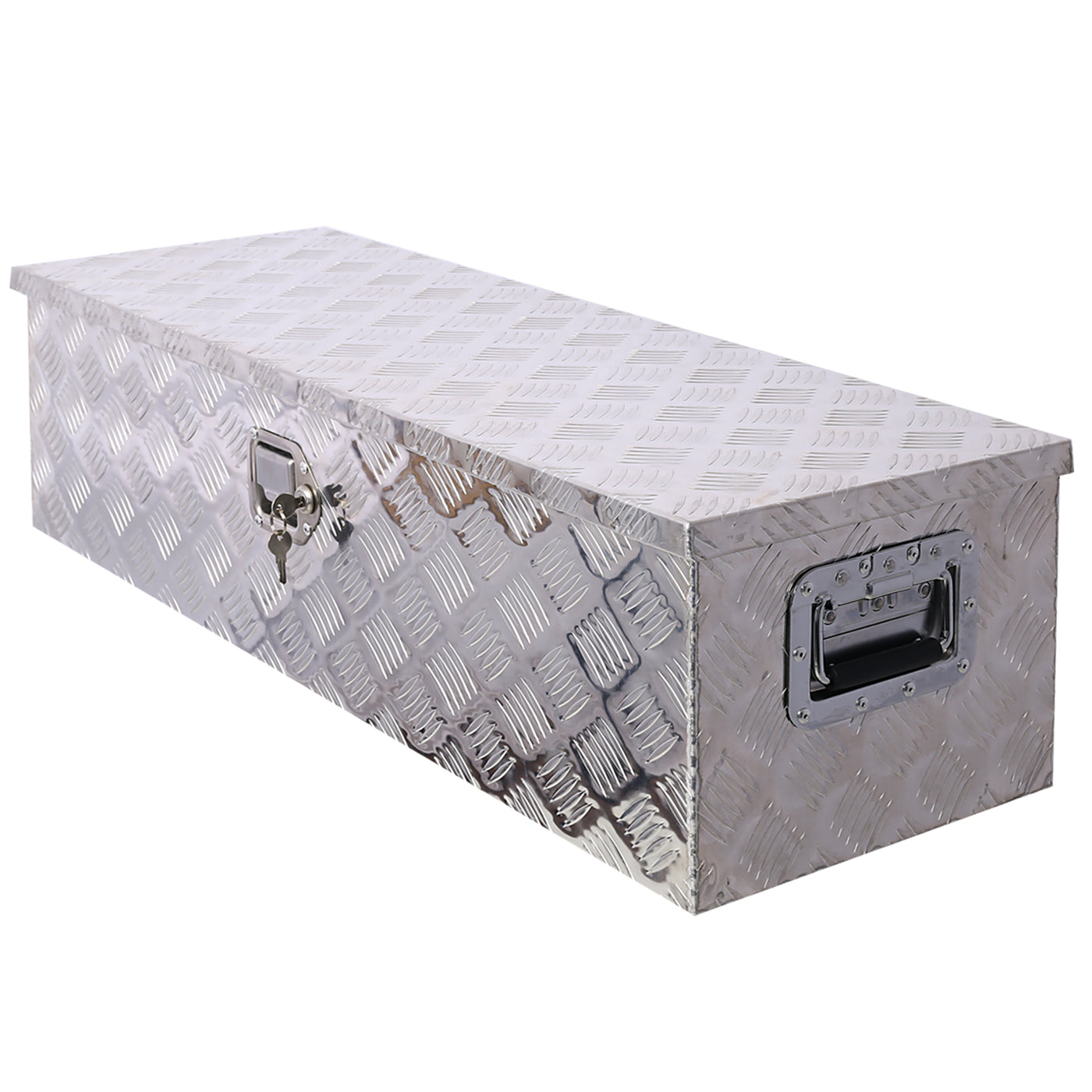 39" Aluminum Truck Bed Tool Box Storage w/Lock Keys Silver