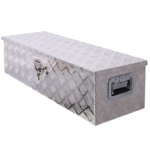39" Aluminum Truck Bed Tool Box Storage w/Lock Keys Silver
