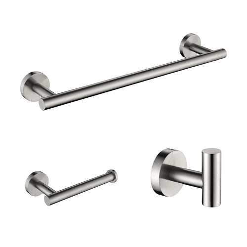 Bathroom Hardware Set - Towel Bar, Paper Holder, Hooks