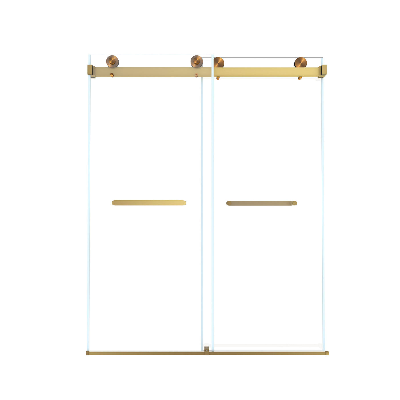 Frameless Double Sliding Shower Door 56-60"W x 74"H 8mm