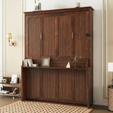 Queen Pine Murphy Bed Walnut