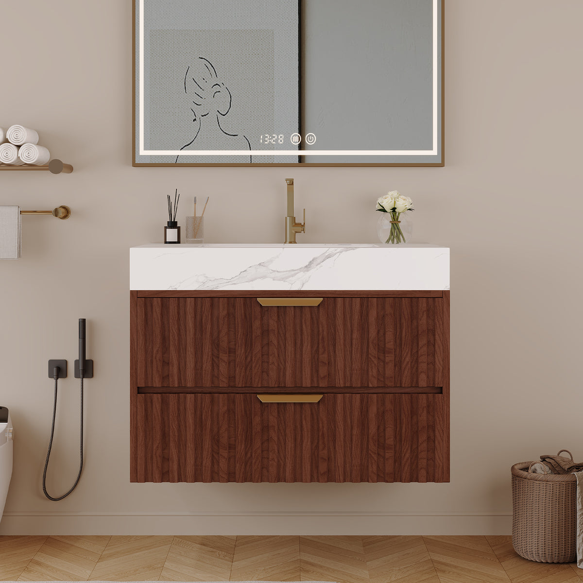 30" Modern Floating Bathroom Vanity