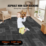 Carpet Tiles Reusable, 24"x 24"Carpet Squares With Padding Attached