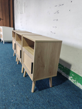 Engineered Wood Nightstand Oak