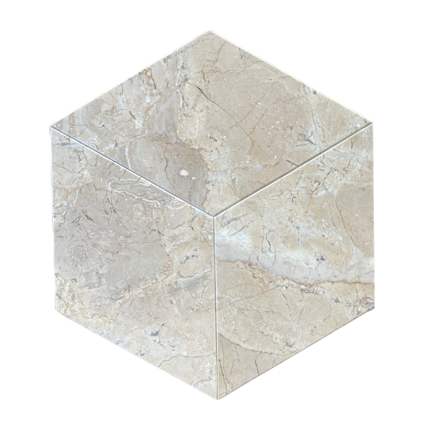 Hexagon Gold Yellow Beige Marble Tile Floor Wall 12pc