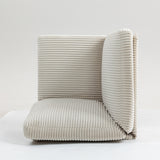 Modular Corduroy Sectional Sofa Beige