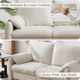 60" Down Filled Minimalist Sofa, Multiple Colors
