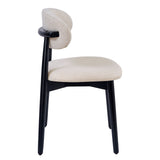 Set of 2 Rubberwood Dining Chair Beige