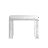 Mirrored Vanity Desk with Faux Crystal Inlay, Free Standing