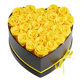 Forever Flowers, 27 Preserved Roses in a Heart Shape Box, Eternal Flowers Immort