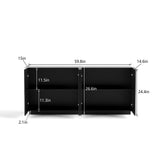 Sideboard Buffet Cabinet, 4 Doors Modern Accent Storage Sideboard