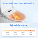 Smart Bidet Toilet Seat with Side Knob Adjustable Heated Seat