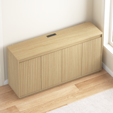 4 Door Sideboard Buffet Cabinet with Power Outlet