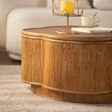 Engineered Wood Coffee Table with Storage Natural