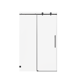 Frameless Single Sliding Shower Door Matte Black 46-48" W x 76" H