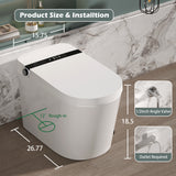 Smart Toilet With Bidet Built-in, Auto Flush, Foot Kick