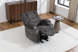 Velvet Recliner Power with Massage Grey